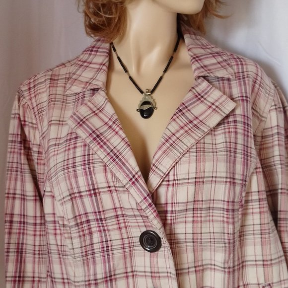 Nwt $76 RELATIVITY Button Down Trench Coat 2X - Picture 5 of 8